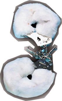 Metal Handcuff with Plush white
