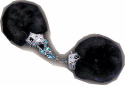 Metal Handcuff with Plush Black