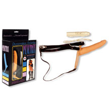 Penis with straps & adjustable vibration