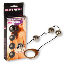 Anal Beads. Metallic anal balls