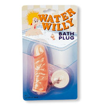 Penis shape bath plug