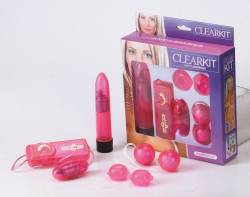 CLEAR VIBRATORKIT PINK