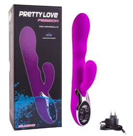 PRETTY LOVE PASSION, Silicone, Triple points vibe, 10 functi