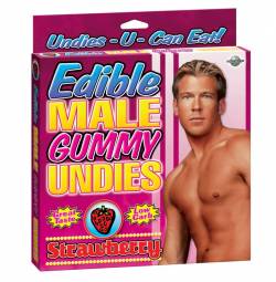 EDIBLE MALE GUMMY UNDIES STRAWB