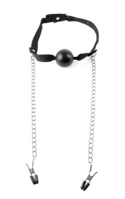 Fetish Fantasy Series Ball Gag & Nipple Clamps