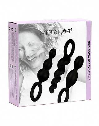 Satisfyer Plugs black (set of 3)
