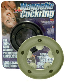 Magnetic Jelly Cockring. 5 magnets penis ring to increase th